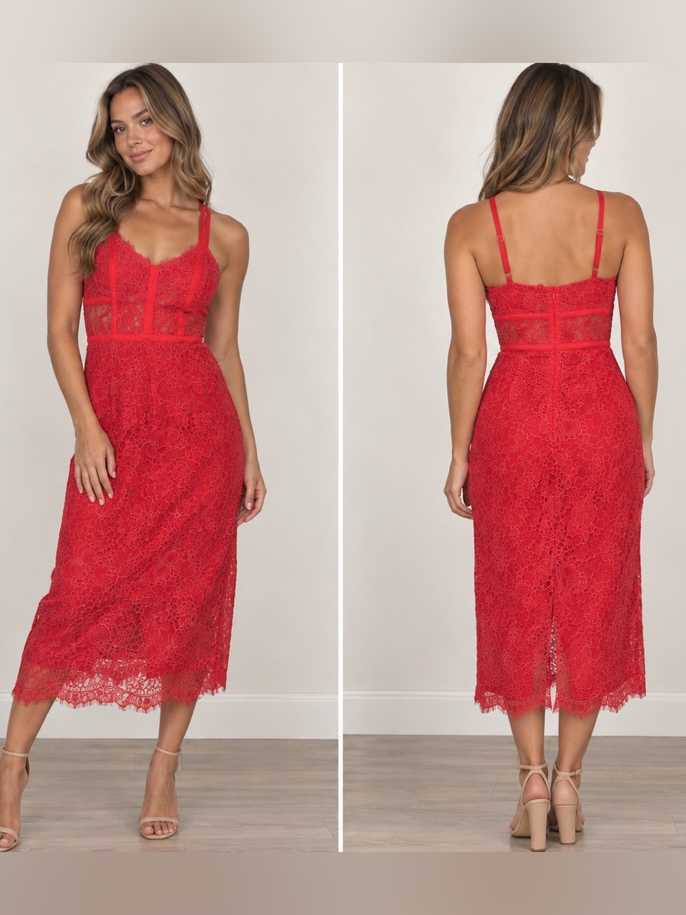 Express Midi Lace Dress